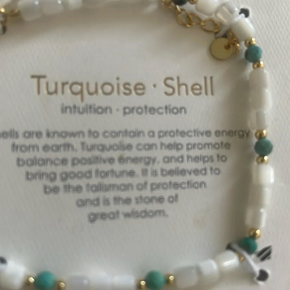 Essential Ritual Sealed NIB Genuine Turquoise Shell Anklet - Picture 11 of 13